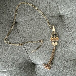 Dainty Gold Gem & Faux Stone Necklace